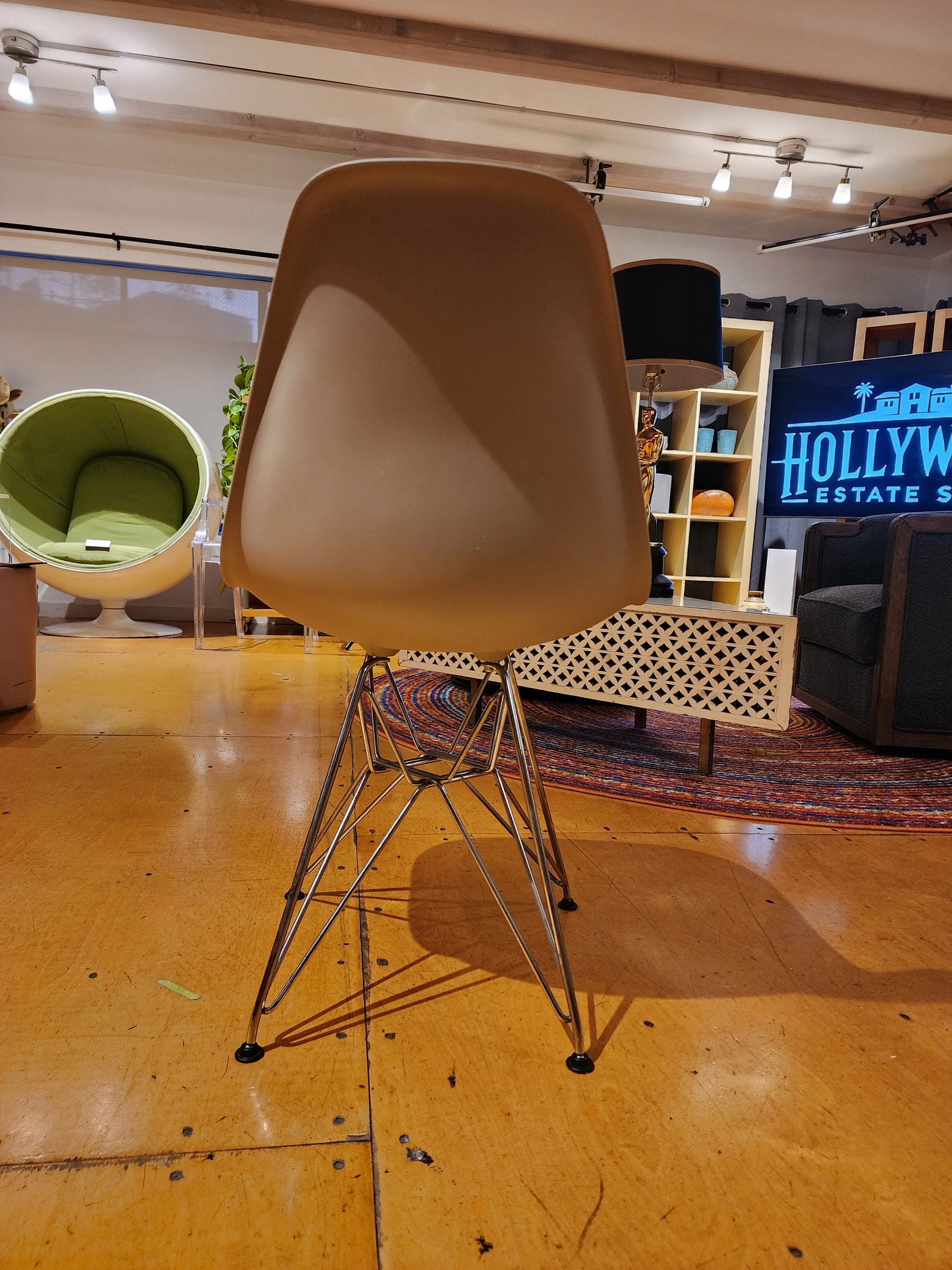 Eames Molded Plastic Side Chairs.