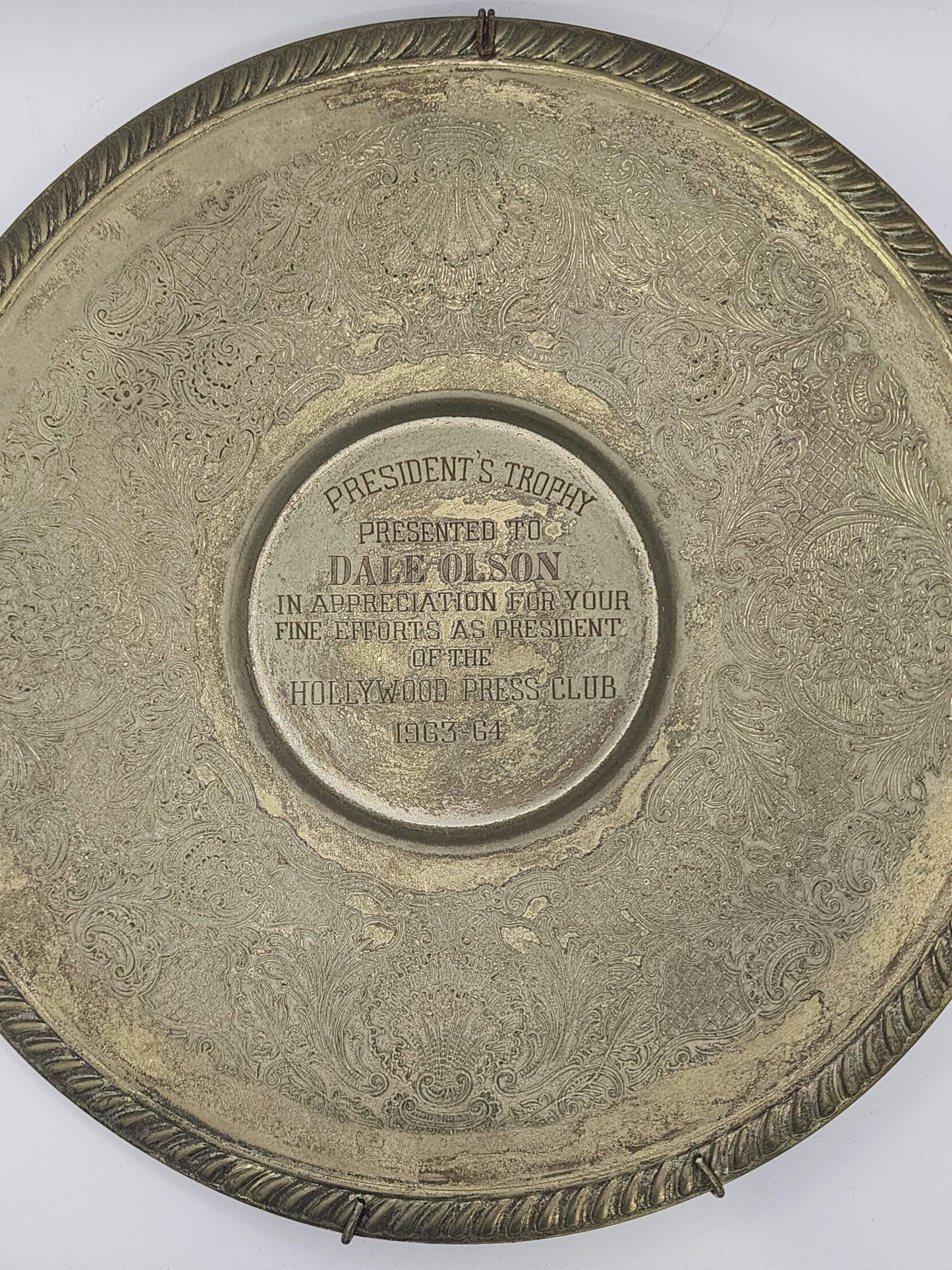 Hollywood Press Club - Commemorative Tray.