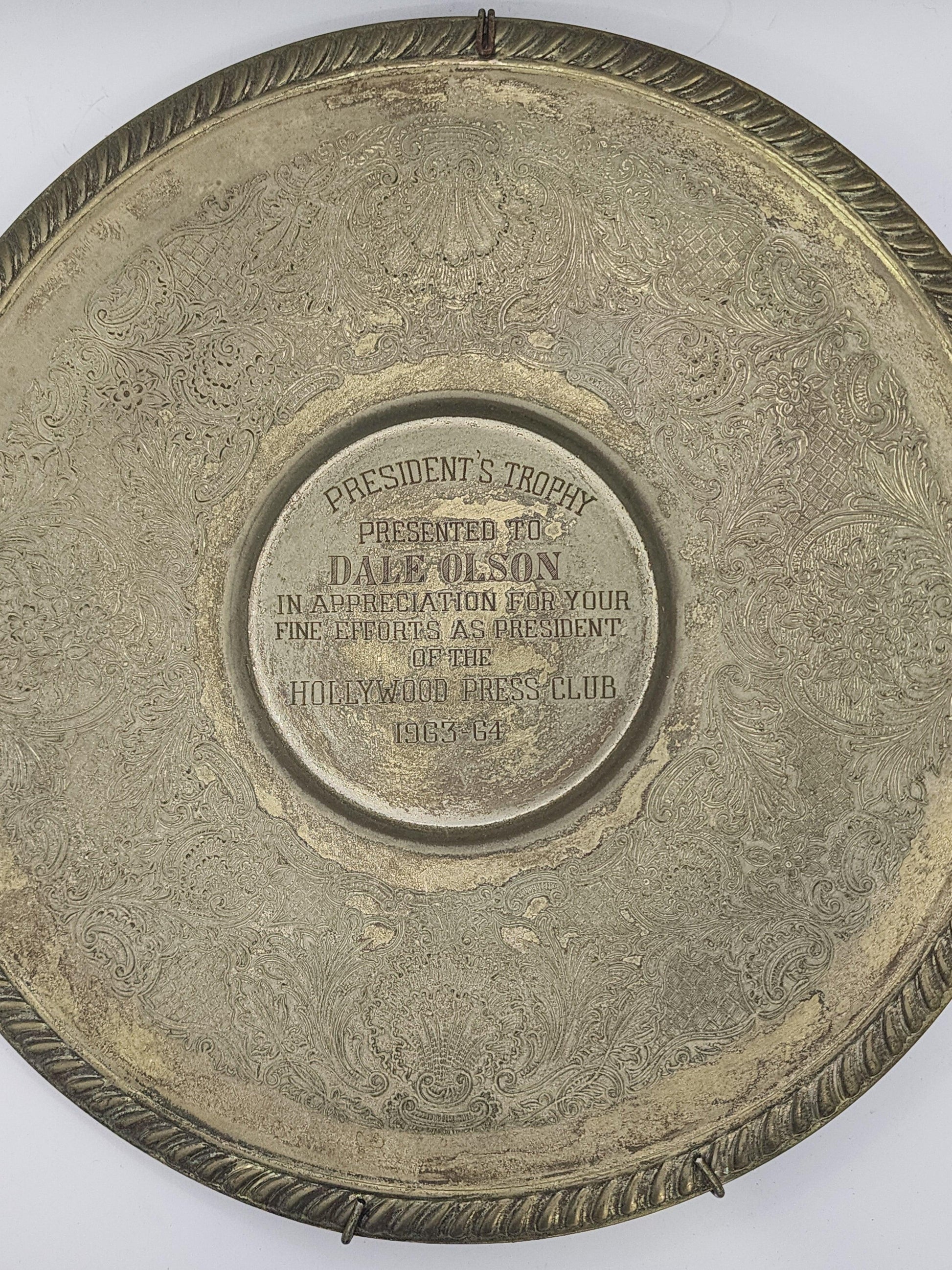 Hollywood Press Club - Commemorative Tray.