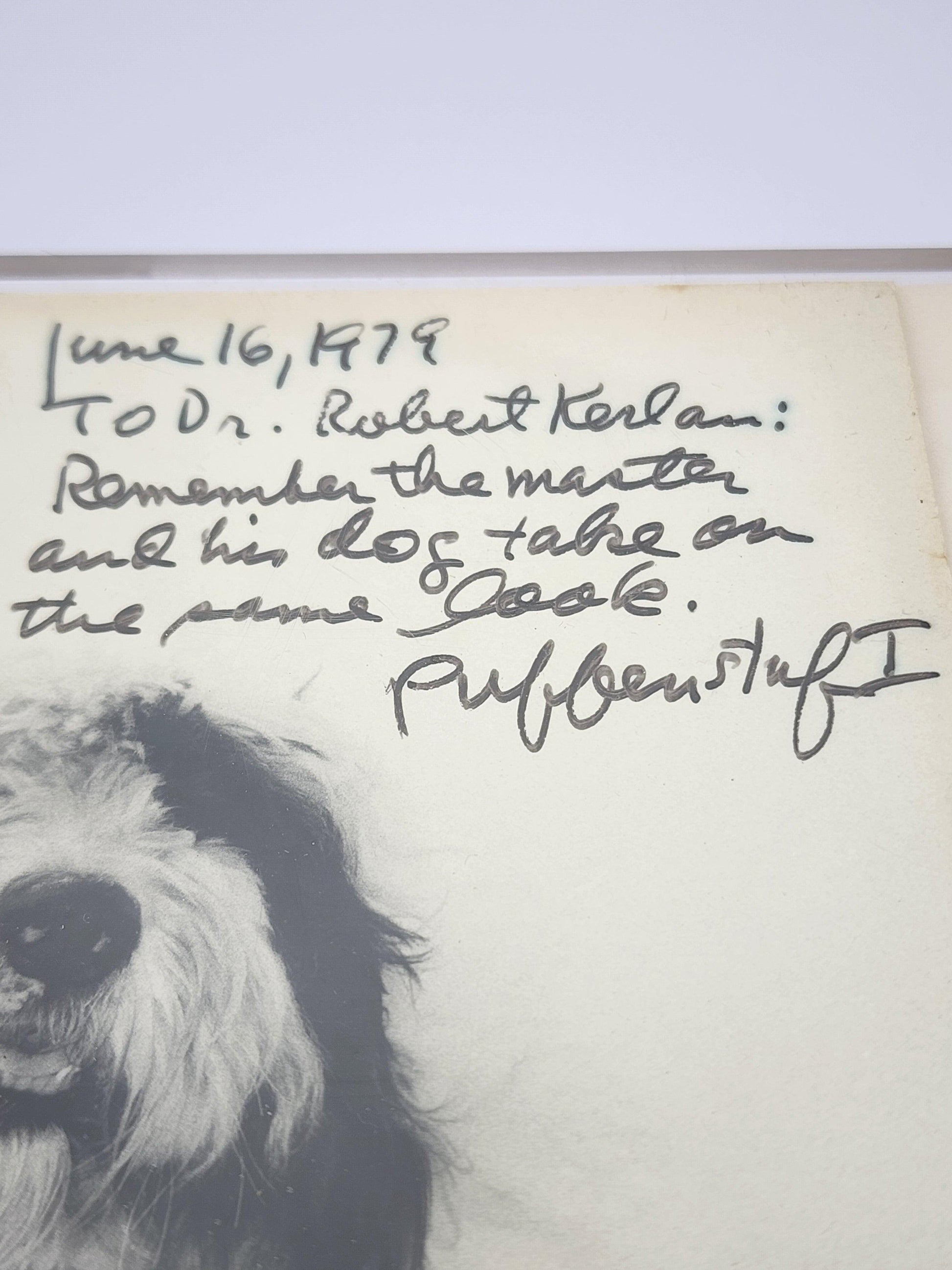 Walter Matthau Photo and Note - # 1.