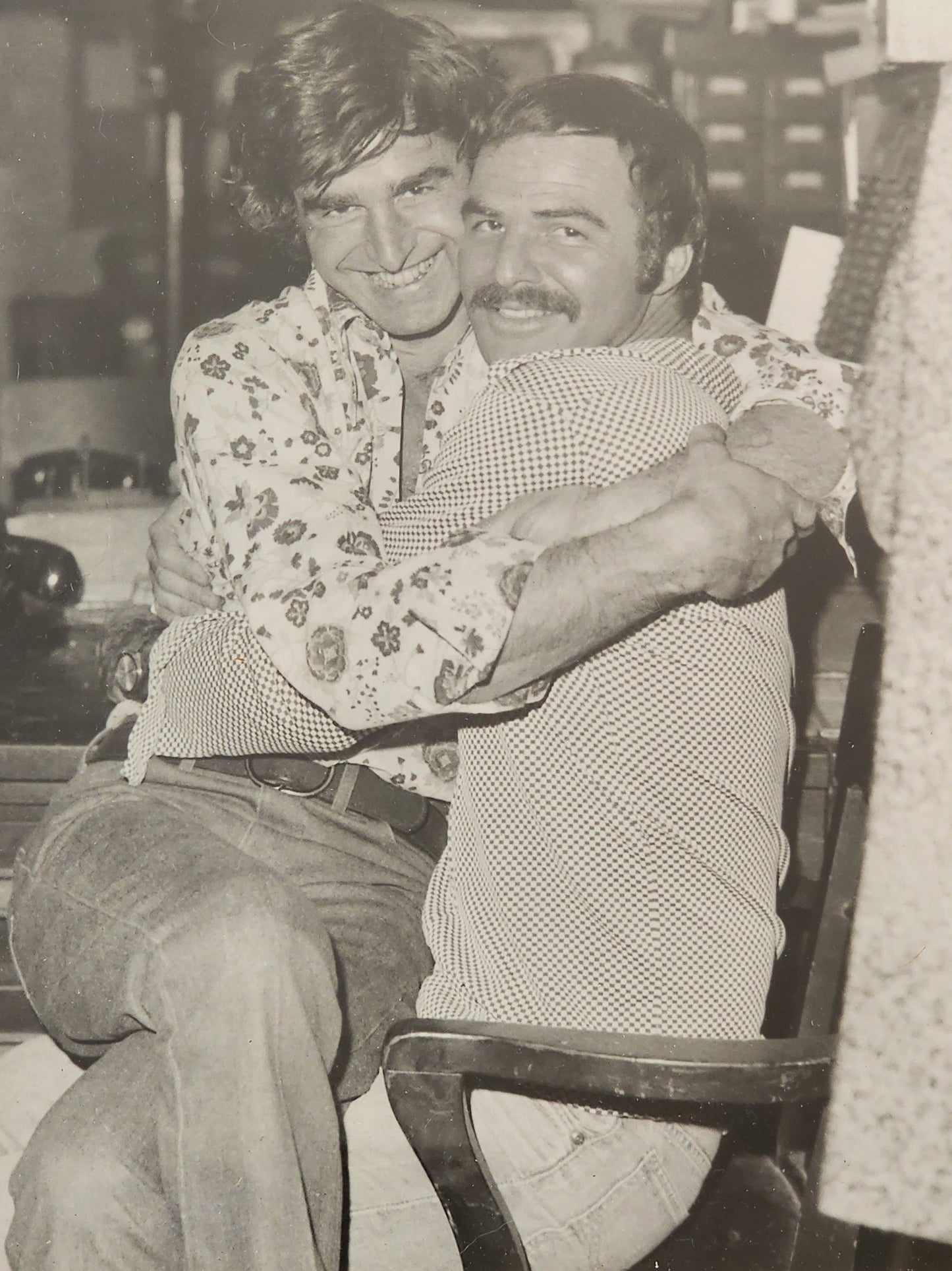 Rare Photo - Burt Reynolds Hamming It Up with Director.