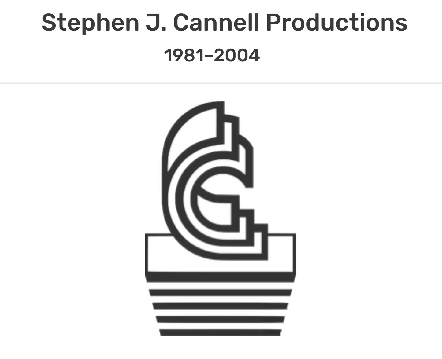 The Cannell Studios Logo - Neon Sign (1981)