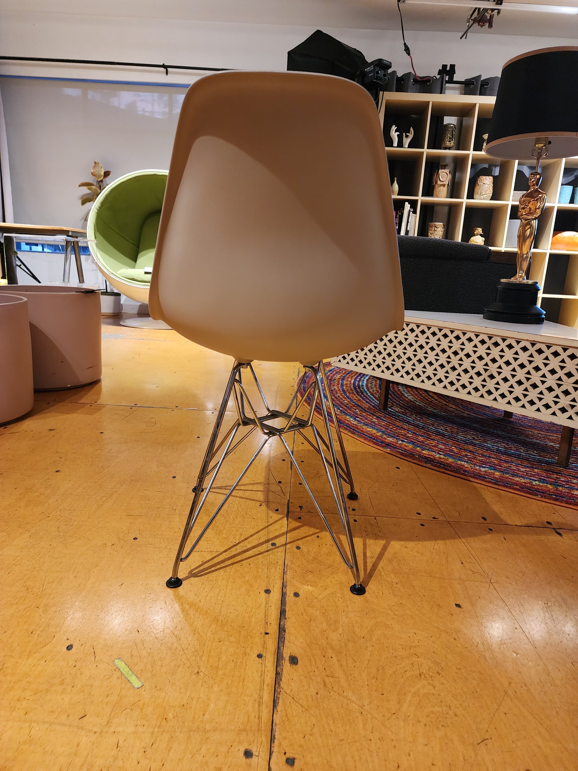 Eames Molded Plastic Side Chairs.
