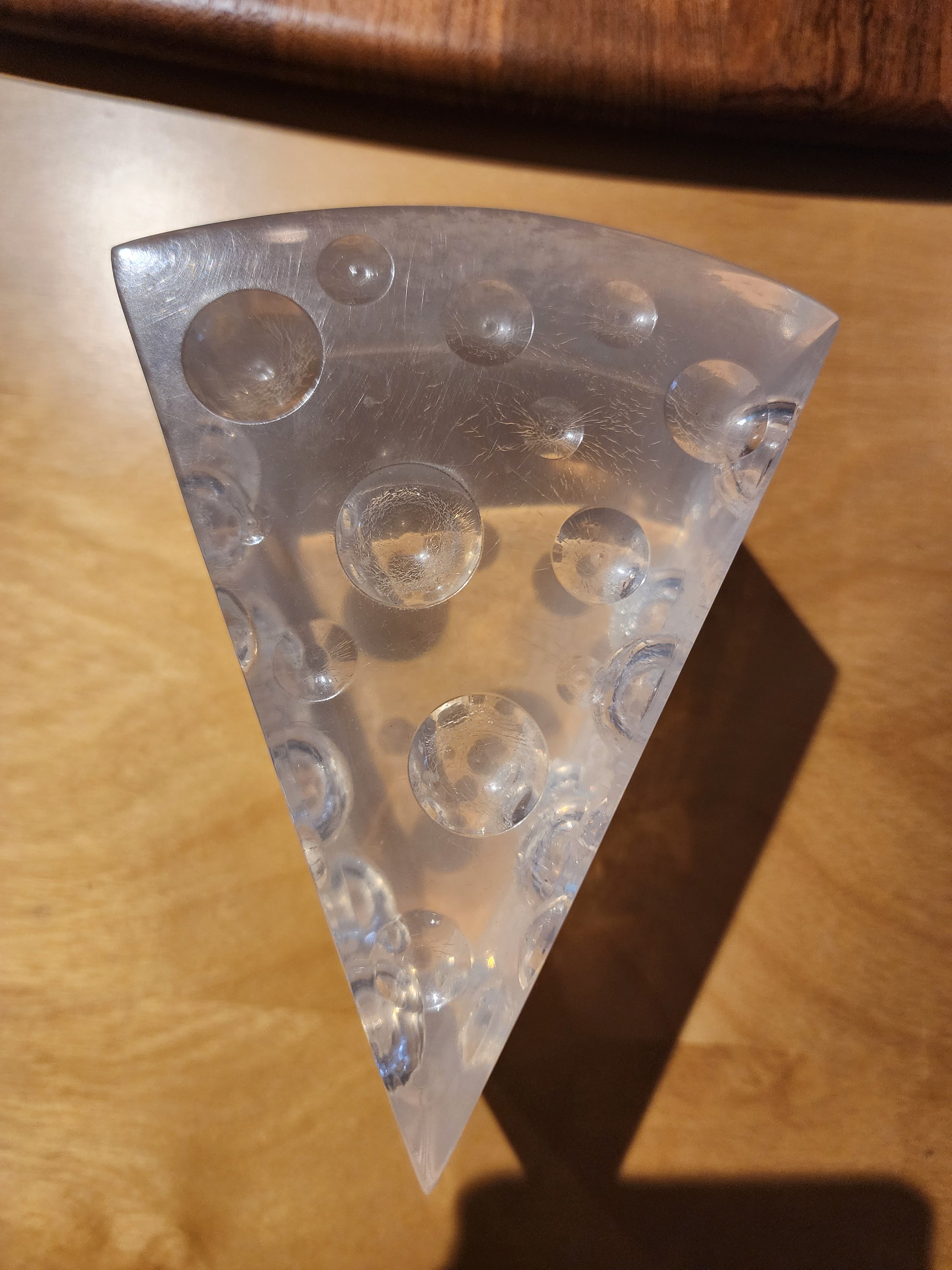 Mid-Century Lucite Block of Cheese.